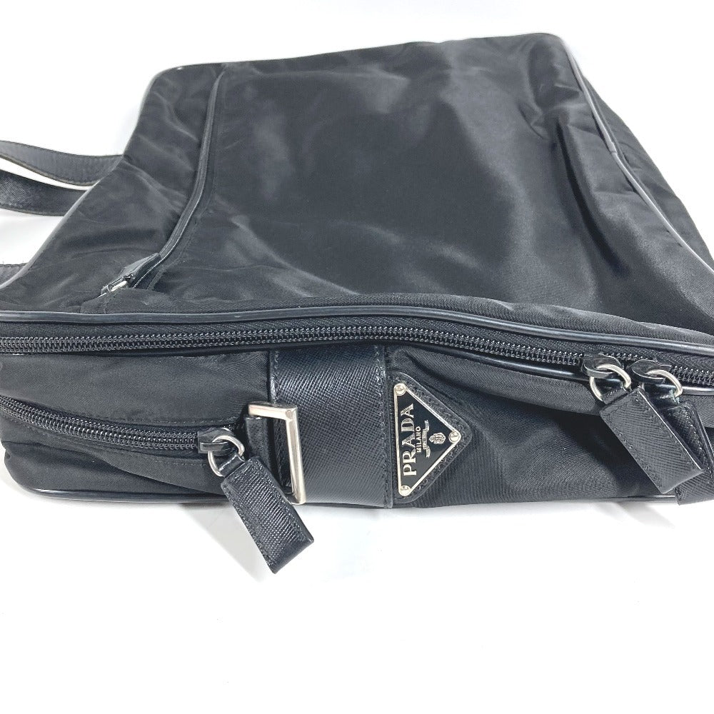 PRADA V407S triangle logo triangle logo plate Bag, Shoulder Bag, Document Bag, Briefcase Business bag Nylon Black Used