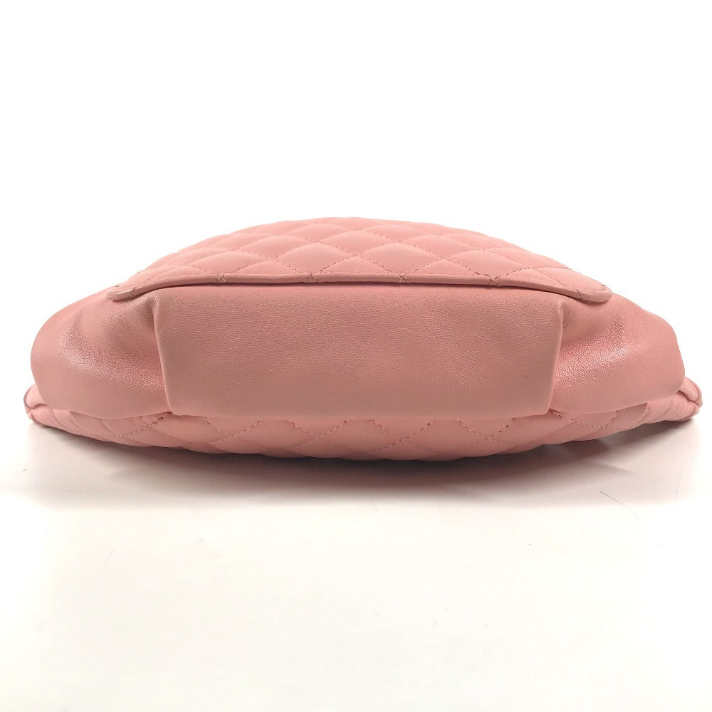 CHANEL Chain Belt Bag Waist Pouch CC CC Mark Bag Cross Quilted Matelasse body bag Leather pink/GoldHardware Used