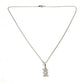 CARTIER K18 Gold 18K 2C Logo Charm Pendant Top Necklace Accessories Chain Necklace Jewelry Diamond charm WG750 Silver Used