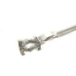 CARTIER K18 Gold 18K 2C Logo Charm Pendant Top Necklace Accessories Chain Necklace Jewelry Diamond charm WG750 Silver Used