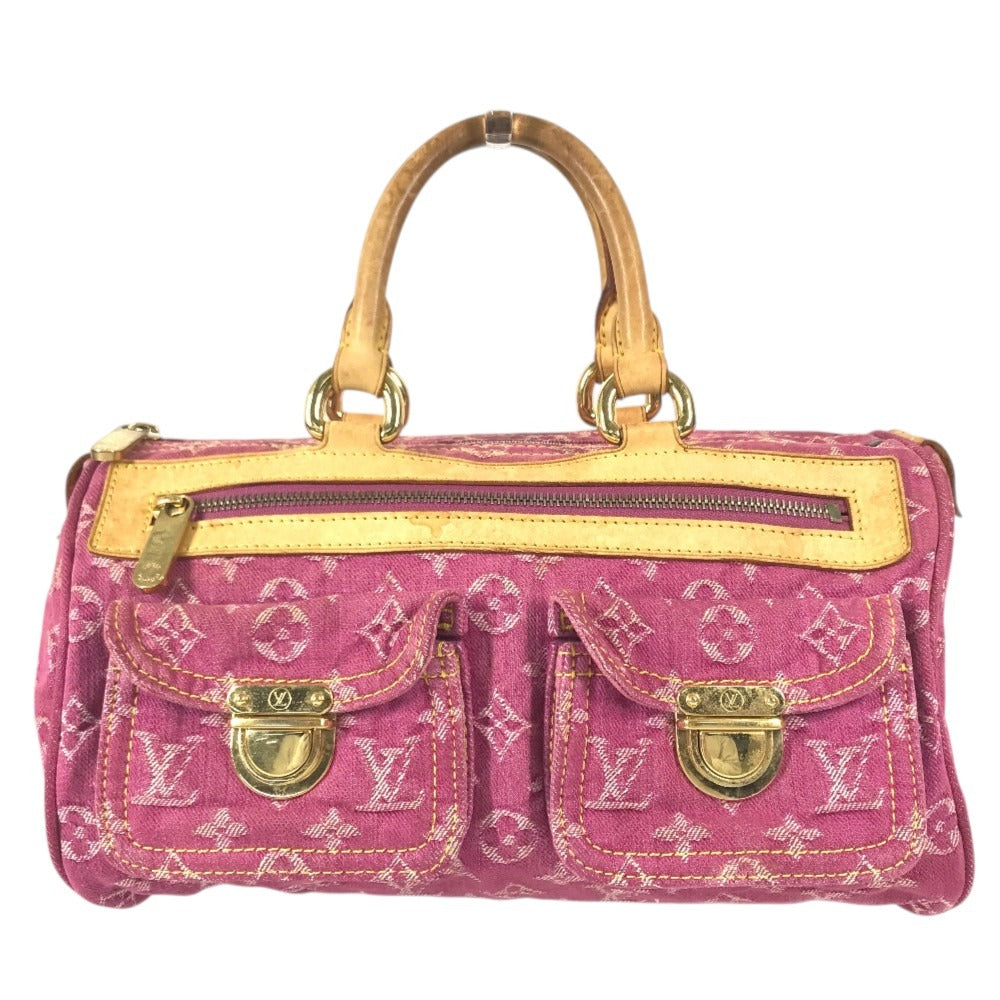 LOUIS VUITTON M95214 MonogramDenim Neo Speedy Size Mini Duffle Bag Hand Bag Monogram Denim Canvas pink Used