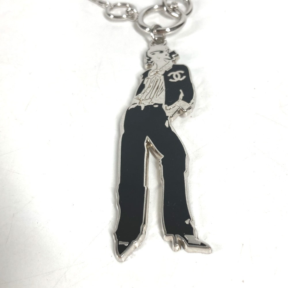 CHANEL 03P Mademoiselle CC CC Mark Accessories Necklace Metal Black/Silver Used