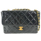 CHANEL vintage Matelasse Quilted CC CC Mark Logo Bag Double Chain Chain Bag Flap Shoulder Bag Patent Leather Black/GoldHardware Used