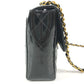 CHANEL vintage Matelasse Quilted CC CC Mark Logo Bag Double Chain Chain Bag Flap Shoulder Bag Patent Leather Black/GoldHardware Used