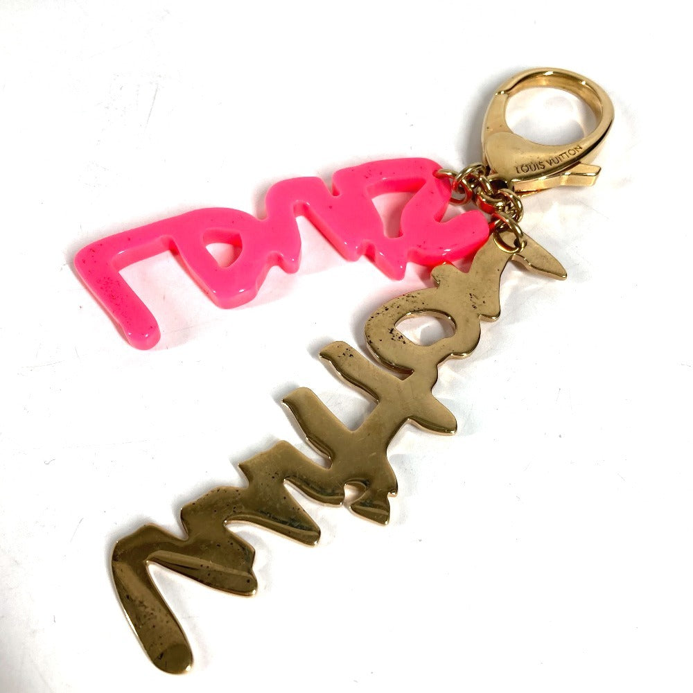 LOUIS VUITTON M65768 Bijoux SacGraffiti Bag Charm Key Holder Metal pink/Gold Used