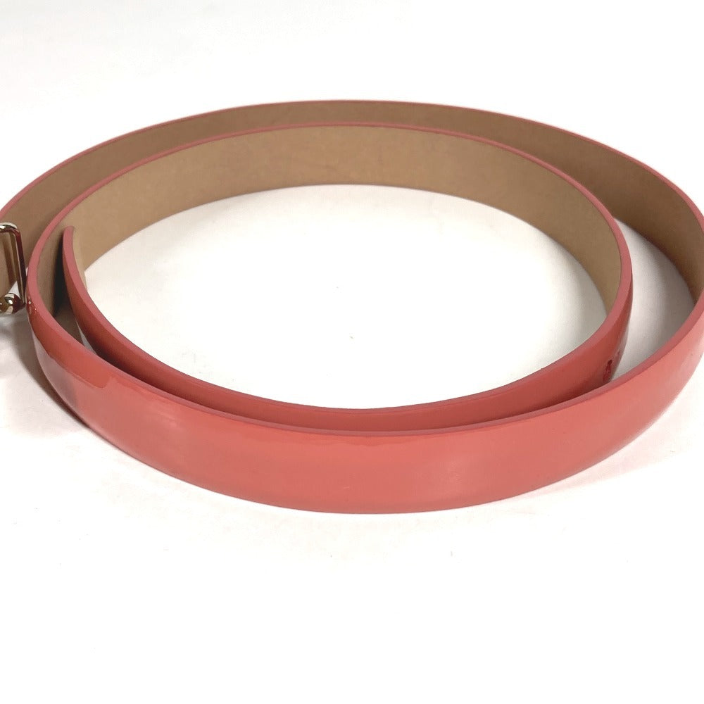 CHANEL B11P CC CC Mark logo Thin belt, belt for bottoms, buckle belt Patent Leather pink Used