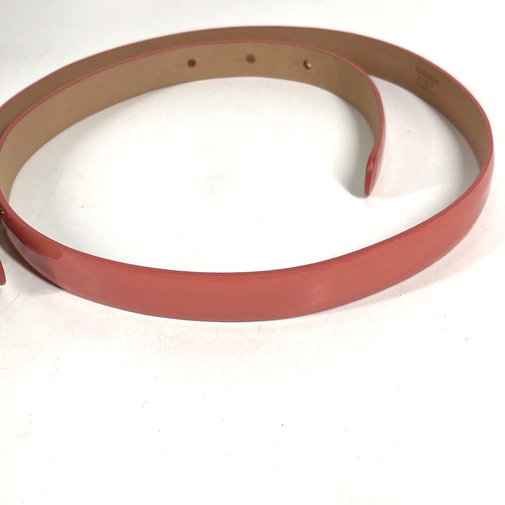 CHANEL B11P CC CC Mark logo Thin belt, belt for bottoms, buckle belt Patent Leather pink Used