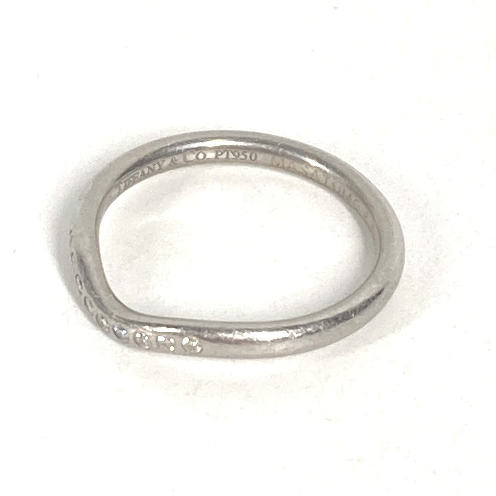 TIFFANY&Co. Diamond Curved Band Ring Platinum 9PD Accessory Jewelry Ring Pt950 Silver Used