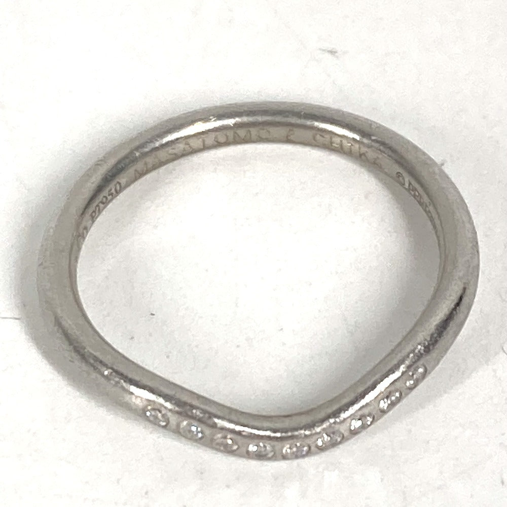 TIFFANY&Co. Diamond Curved Band Ring Platinum 9PD Accessory Jewelry Ring Pt950 Silver Used