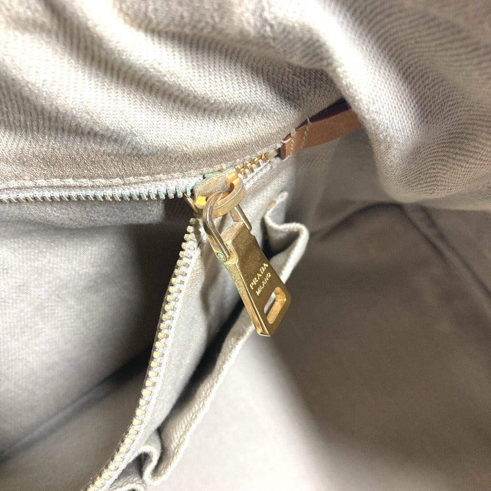 PRADA Canapa logo Bag Shoulder Bag Tote Bag Hand Bag Canvas Beige Used
