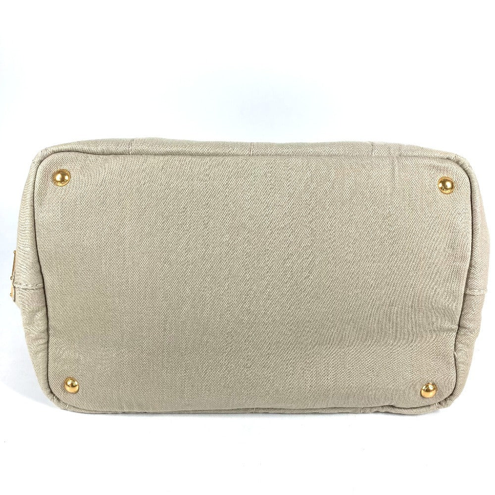 PRADA Canapa logo Bag Shoulder Bag Tote Bag Hand Bag Canvas Beige Used