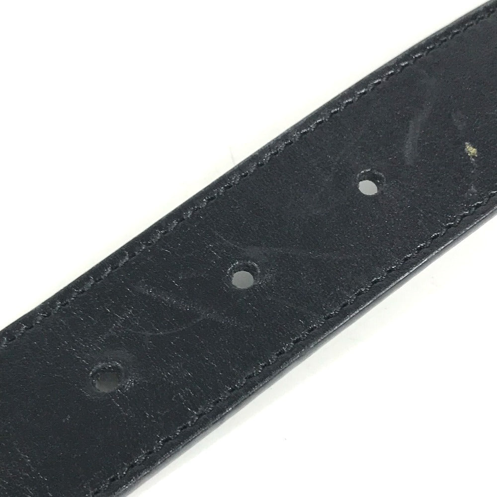 GUCCI 414516 GG logo buckle Belts for bottoms Accessories belt Leather Black/Gold Used