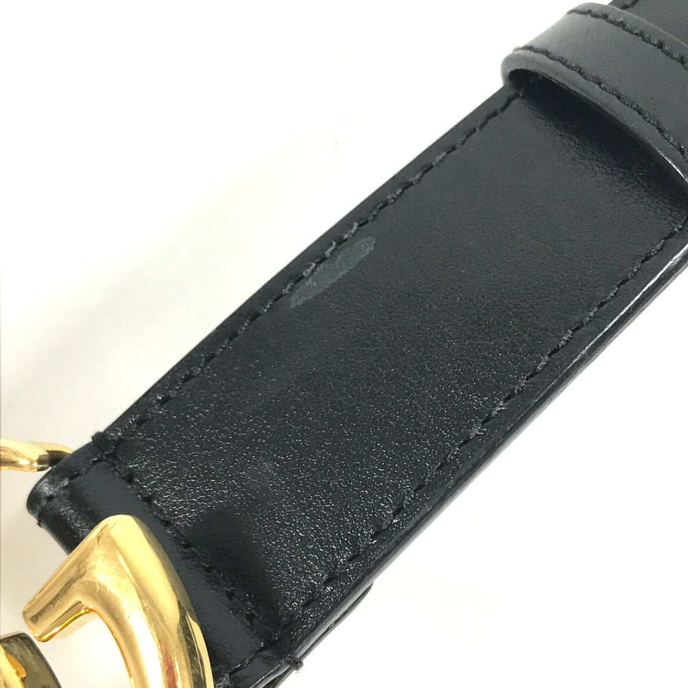 GUCCI 414516 GG logo buckle Belts for bottoms Accessories belt Leather Black/Gold Used