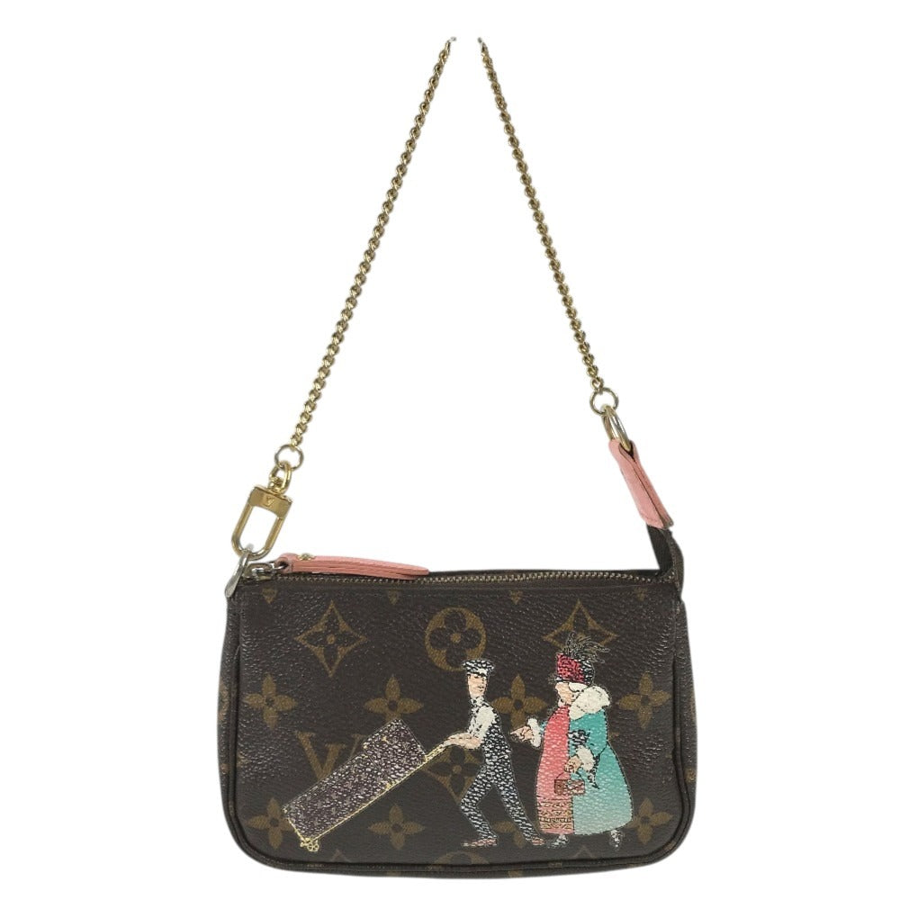 LOUIS VUITTON M60290 Monogram Porter Line Mini Pochette Accessoires Bag, Shoulder Bag, Chain Bag, Pouch Hand Bag MonogramCanvas Brown Used