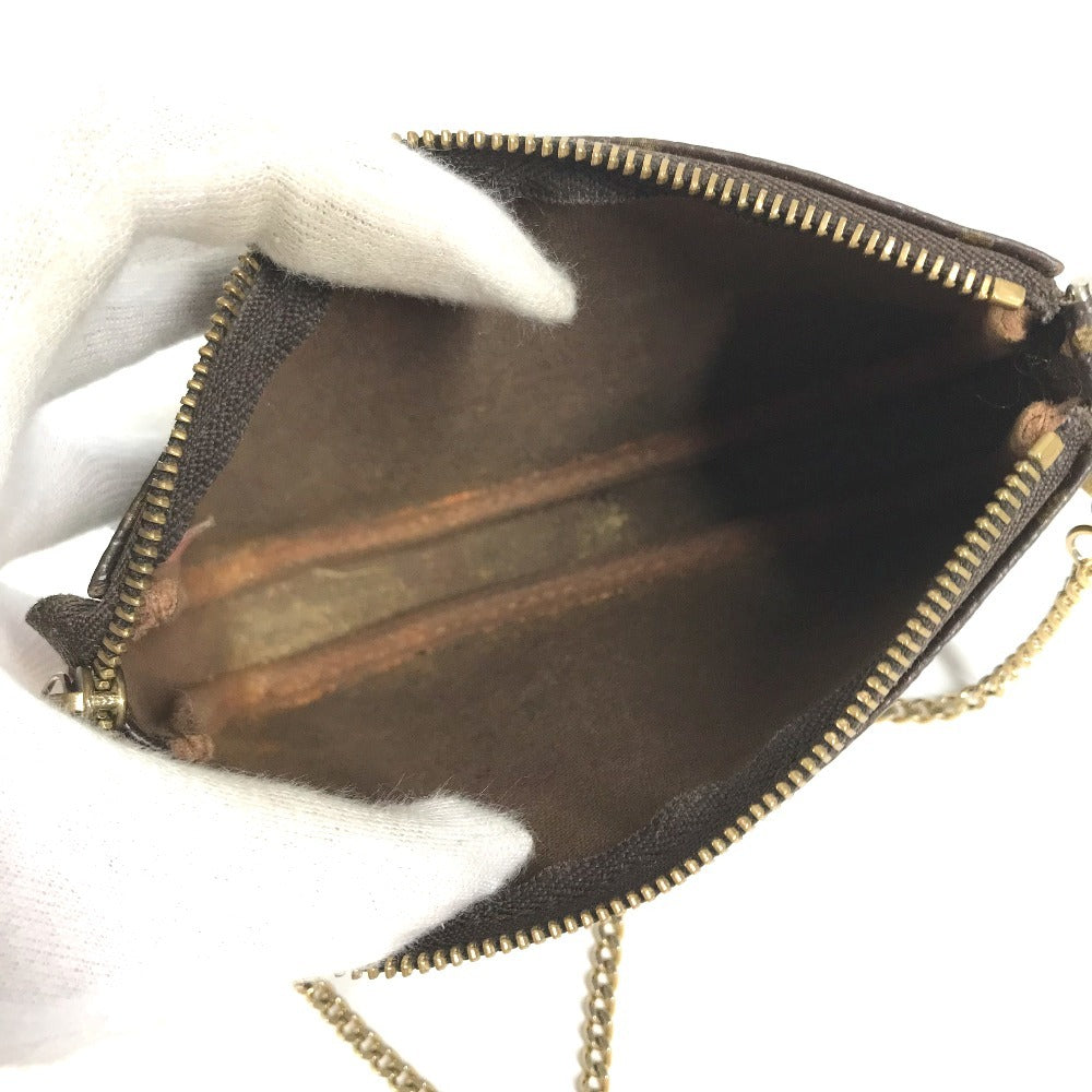 LOUIS VUITTON M60290 Monogram Porter Line Mini Pochette Accessoires Bag, Shoulder Bag, Chain Bag, Pouch Hand Bag MonogramCanvas Brown Used