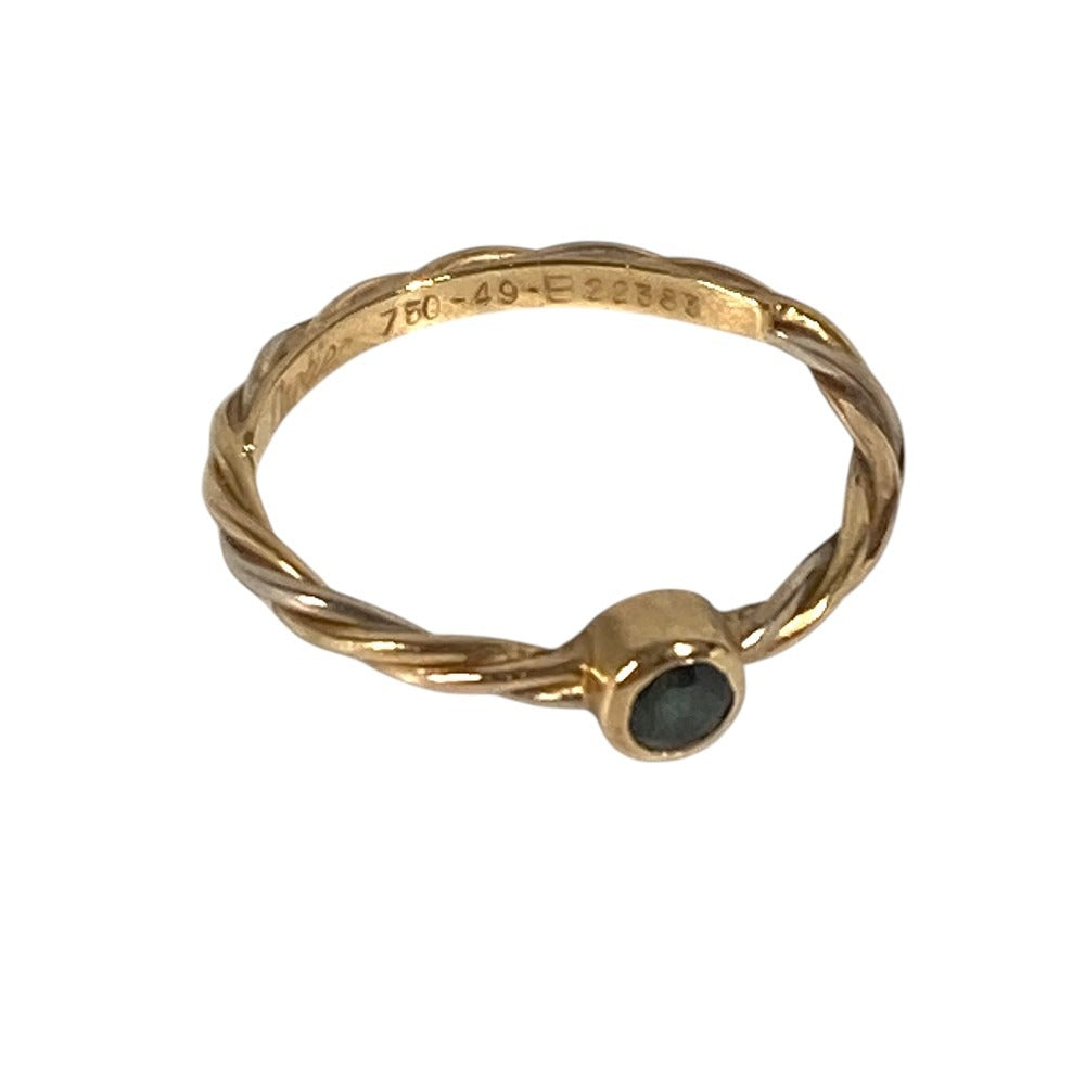 CARTIER K18 Gold 18K Twist Stone Accessory Jewelry Ring YG750 Gold Used