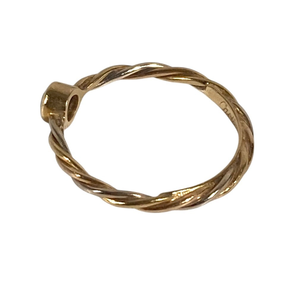 CARTIER K18 Gold 18K Twist Stone Accessory Jewelry Ring YG750 Gold Used