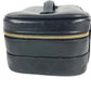 CHANEL CC CC Mark logo vintage Picorole vanity bag Makeup box Hand Bag Leather Black Used
