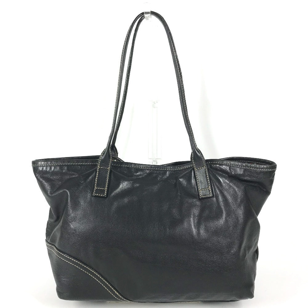 GUCCI 169946 New Brit GG Logo Bag Shoulder Bag Tote Bag Shoulder Bag Leather Black Used
