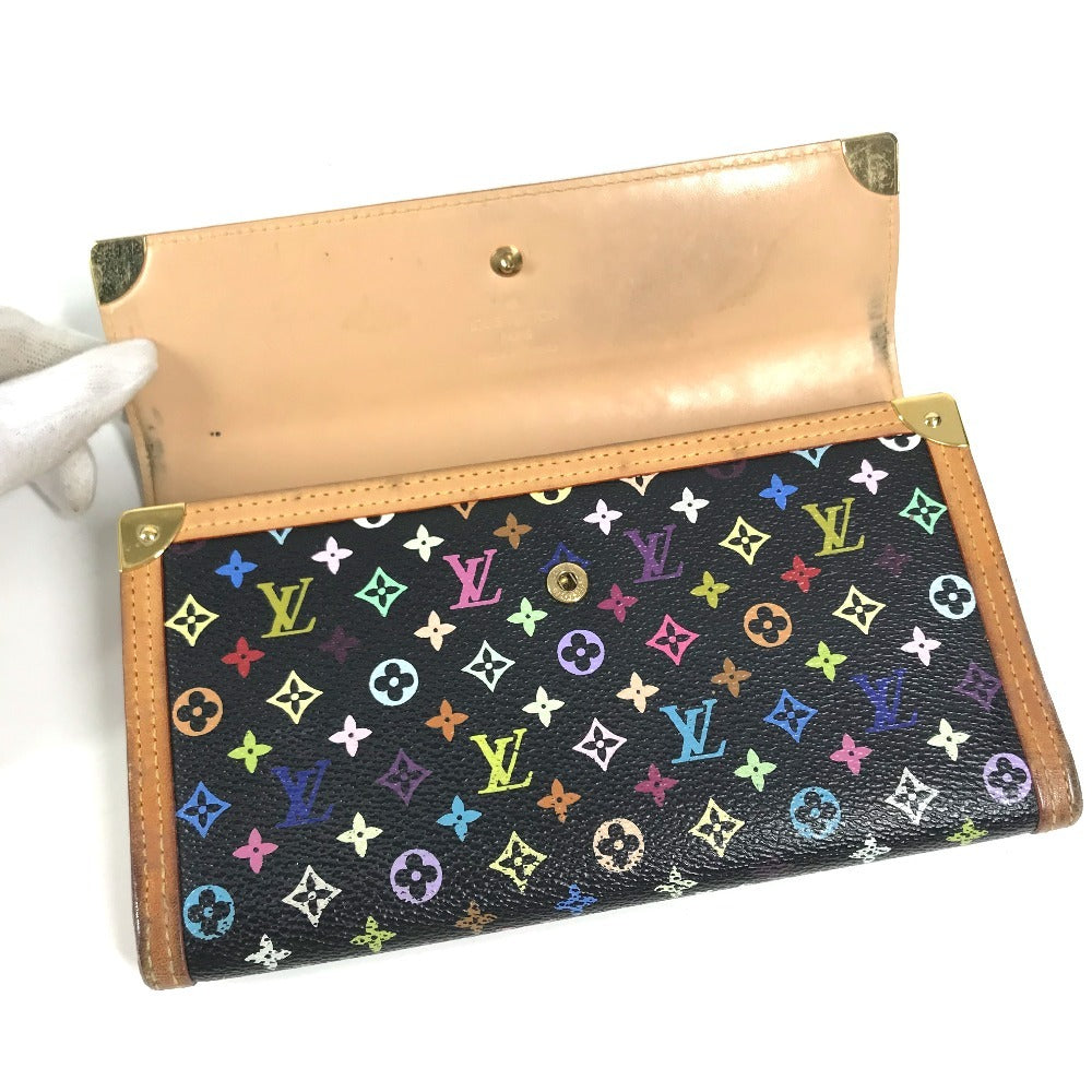 LOUIS VUITTON Ｍ92658 MonogramMulticolore Porte Tresor International Tri-fold Wallet Long Wallet Long Wallet MonogramMulticoloreCanvas Black Used