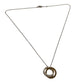 TIFFANY&Co. Combination K18 Gold 18K 1837 Interlocking Circle Necklace 9 Accessory Jewelry Necklace YG750 / SV925 Silver/Gold Used