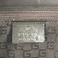 GUCCI 000 0844 Vintage Logo Tote Bag Flap Handbag Suede/Leather Unisex Black