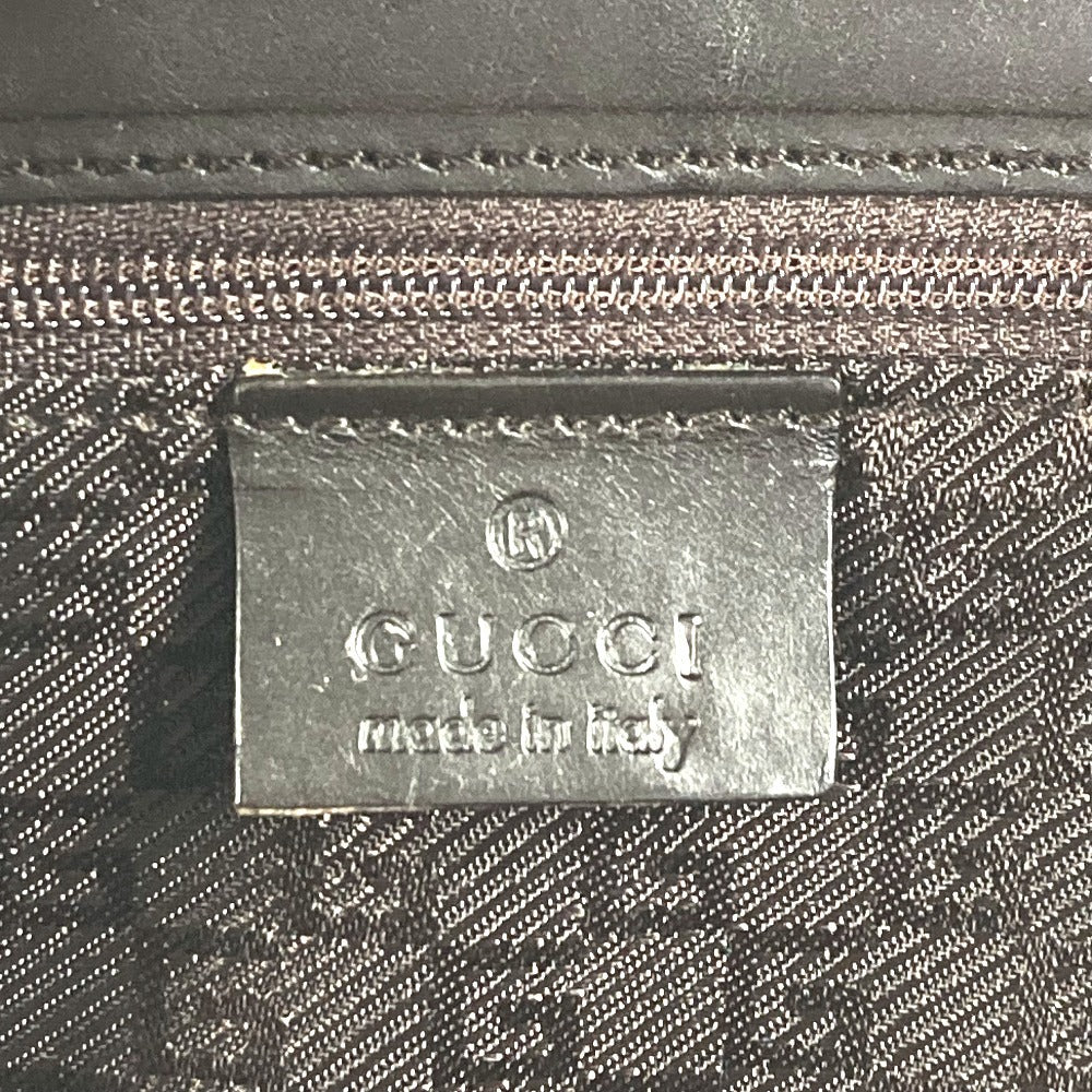 GUCCI 000 0844 Vintage Logo Tote Bag Flap Handbag Suede/Leather Unisex Black