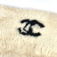 CHANEL ヴィンテージ CC ココマーク ロゴ ファー ラビット アクセサリー バングル ブレスレット ファー ユニセックス ブラック