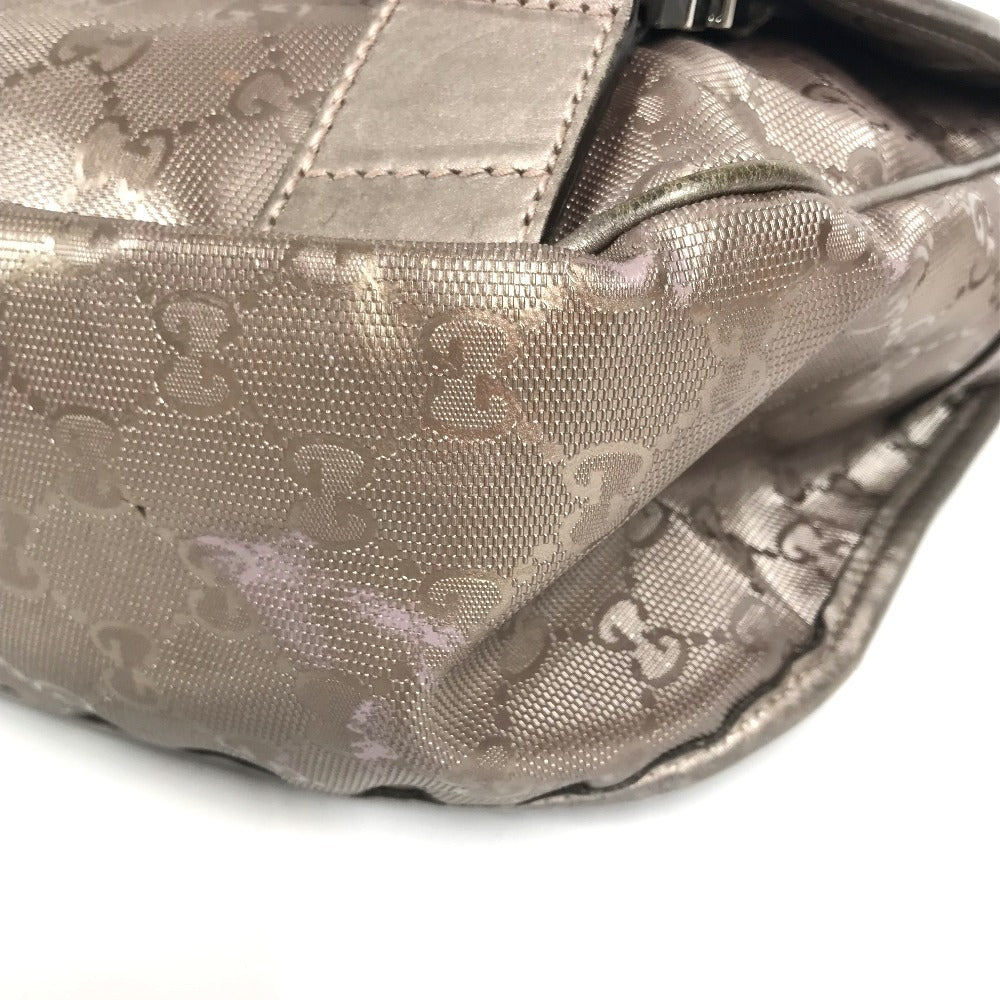GUCCI 201732 GG インプリメ ロゴ カバン フラップ メッセンジャーバッグ 斜め掛け ショルダーバッグ GGインプリメ ユニセックス メタリック系