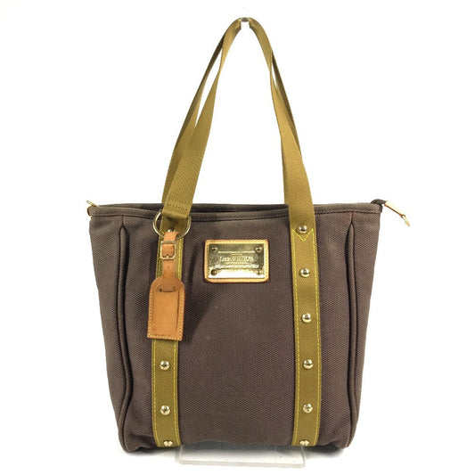 LOUIS VUITTON M40086 アンティグア カバ MM カバMM カバン トートバッグ 肩掛け ショルダーバッグ レザー/キャンバス ユニセックス ブラン ブラウン