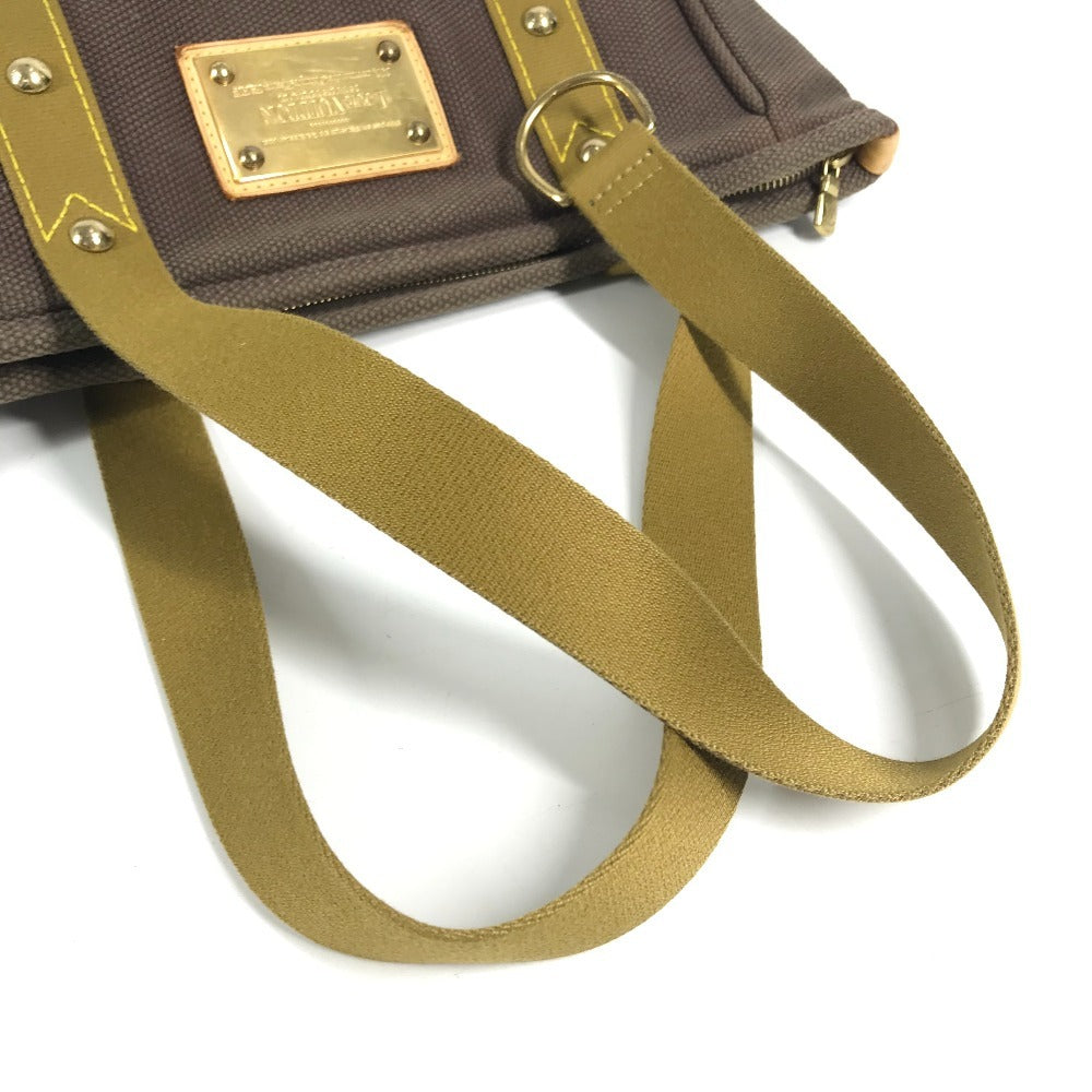 LOUIS VUITTON M40086 アンティグア カバ MM カバMM カバン トートバッグ 肩掛け ショルダーバッグ レザー/キャンバス ユニセックス ブラン ブラウン