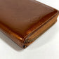 LOUIS VUITTON M91152 Monogram Vernis Bloom Compact Wallet Round Zipper Bi-fold Wallet Monogram Vernis Canvas Unisex Bronze Brown