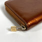 LOUIS VUITTON M91152 Monogram Vernis Bloom Compact Wallet Round Zipper Bi-fold Wallet Monogram Vernis Canvas Unisex Bronze Brown