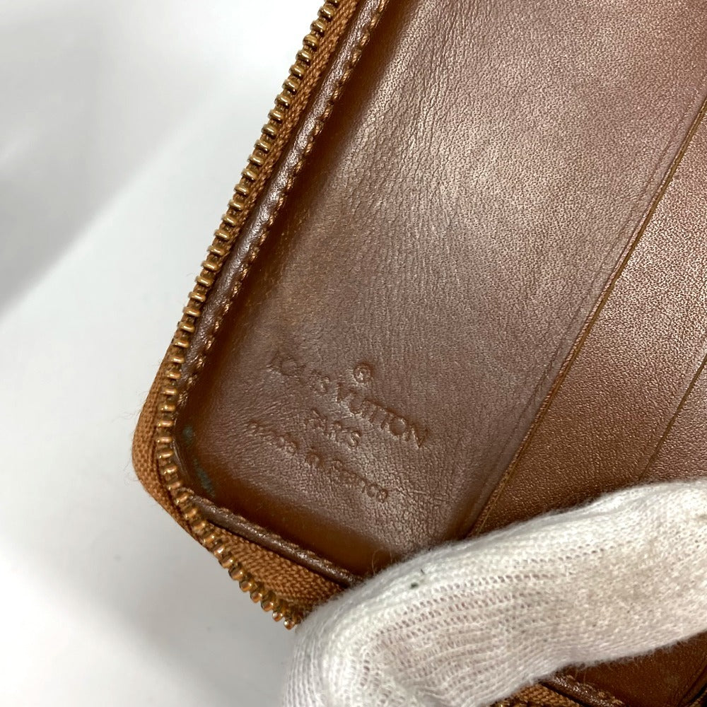 LOUIS VUITTON M91152 Monogram Vernis Bloom Compact Wallet Round Zipper Bi-fold Wallet Monogram Vernis Canvas Unisex Bronze Brown
