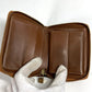 LOUIS VUITTON M91152 Monogram Vernis Bloom Compact Wallet Round Zipper Bi-fold Wallet Monogram Vernis Canvas Unisex Bronze Brown