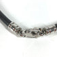 BVLGARI Choker Accessory Leather Necklace Unisex Black