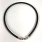 BVLGARI Choker Accessory Leather Necklace Unisex Black