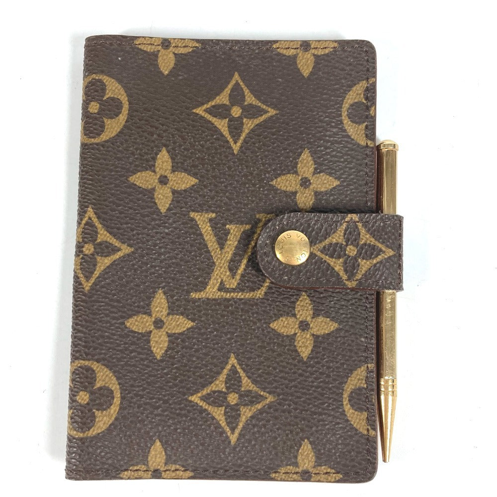 LOUIS VUITTON R20007 Monogram Agenda Mini, Agenda Mini Notebook, Stationery, with Mini Pencil, Planner Cover, Monogram Canvas, Unisex, Brown