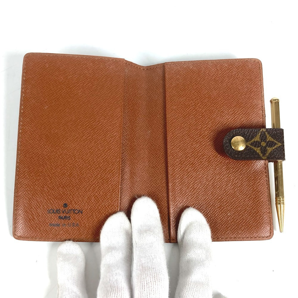LOUIS VUITTON R20007 Monogram Agenda Mini, Agenda Mini Notebook, Stationery, with Mini Pencil, Planner Cover, Monogram Canvas, Unisex, Brown