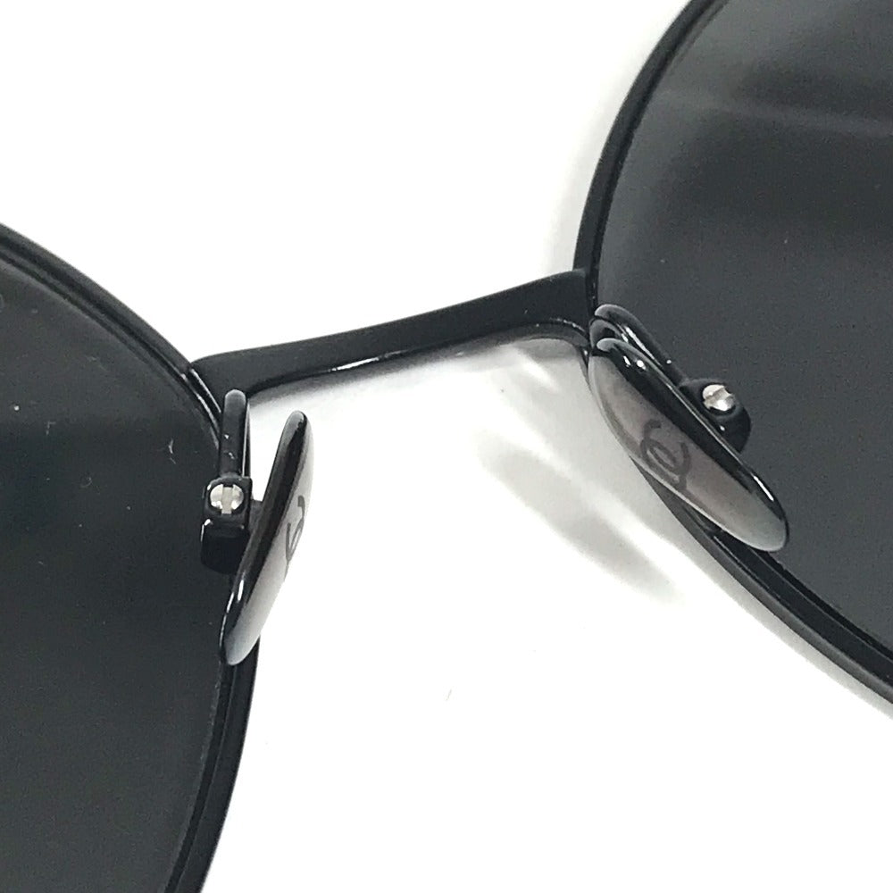 CHANEL 4281-Q-H Chain CC CC Mark logo eyewear glasses glasses sunglasses Metal Black Used