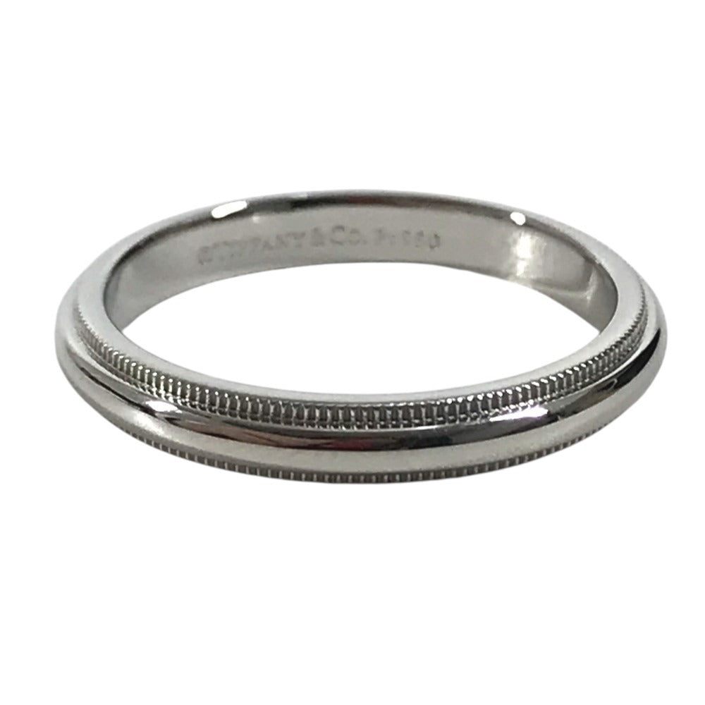 TIFFANY&Co. Platinum Milgrain Accessory Jewelry Ring Pt950 Silver Used