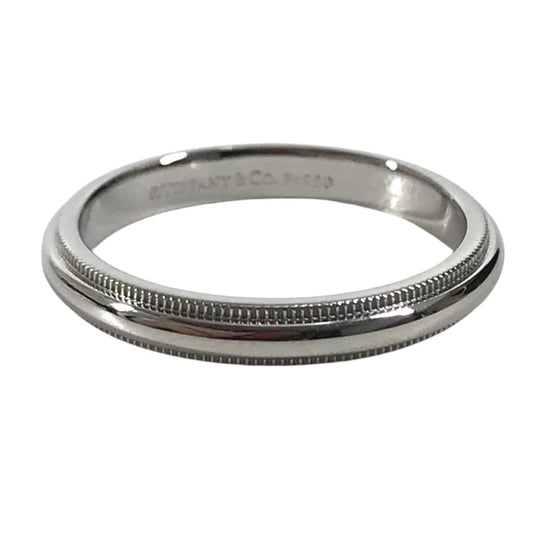TIFFANY&Co. Platinum Milgrain Accessory Jewelry Ring Pt950 Silver Used