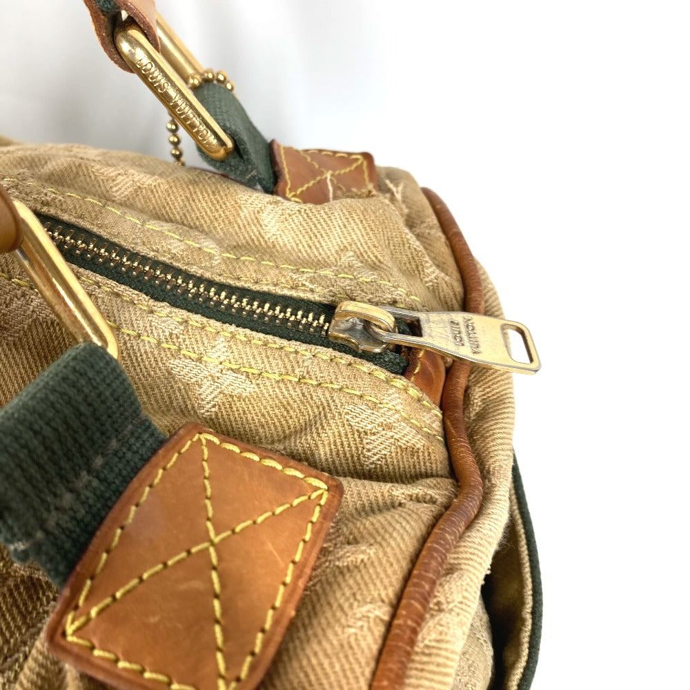 LOUIS VUITTON M95771 Monogram Fleurage Squirrel Shoulder Tote Bag, Boston Bag, Monogram Denim, Unisex, Khaki
