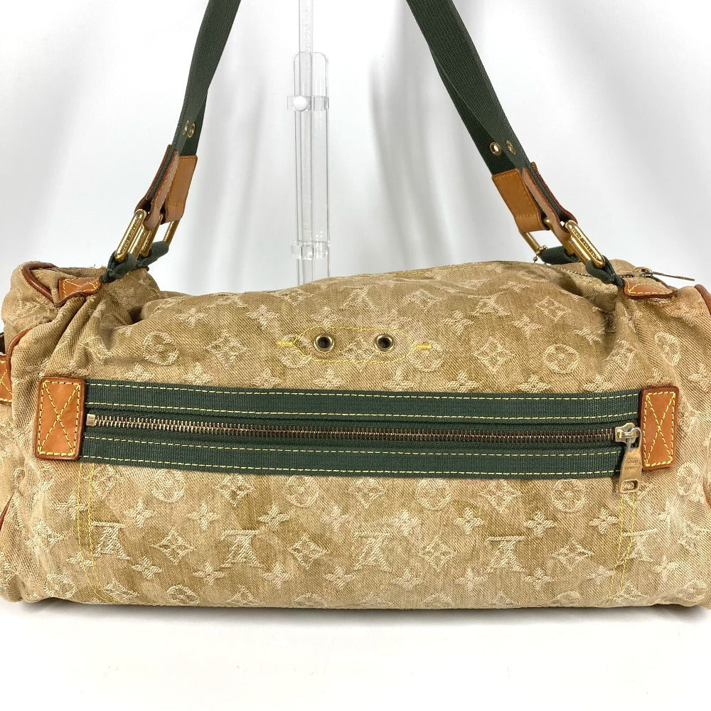 LOUIS VUITTON M95771 Monogram Fleurage Squirrel Shoulder Tote Bag, Boston Bag, Monogram Denim, Unisex, Khaki