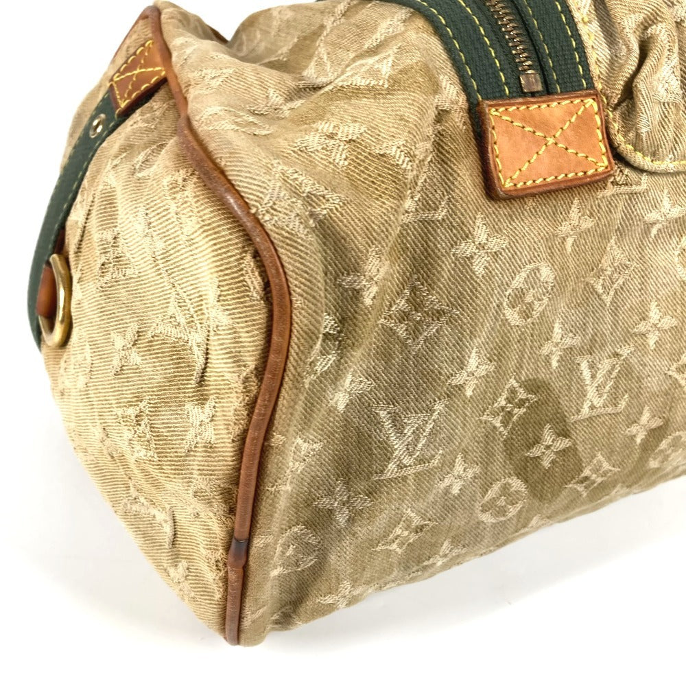 LOUIS VUITTON M95771 Monogram Fleurage Squirrel Shoulder Tote Bag, Boston Bag, Monogram Denim, Unisex, Khaki