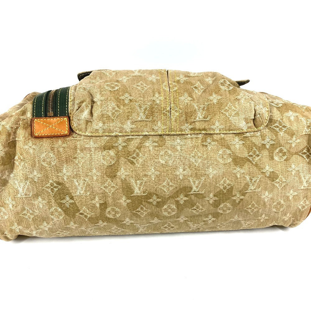 LOUIS VUITTON M95771 Monogram Fleurage Squirrel Shoulder Tote Bag, Boston Bag, Monogram Denim, Unisex, Khaki