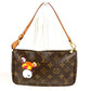 LOUIS VUITTON M51981 Monogram Panda Pochette Accessoires by Takashi Murakami. Accessory pouch, handbag, shoulder bag, Monogram canvas, women's, brown.