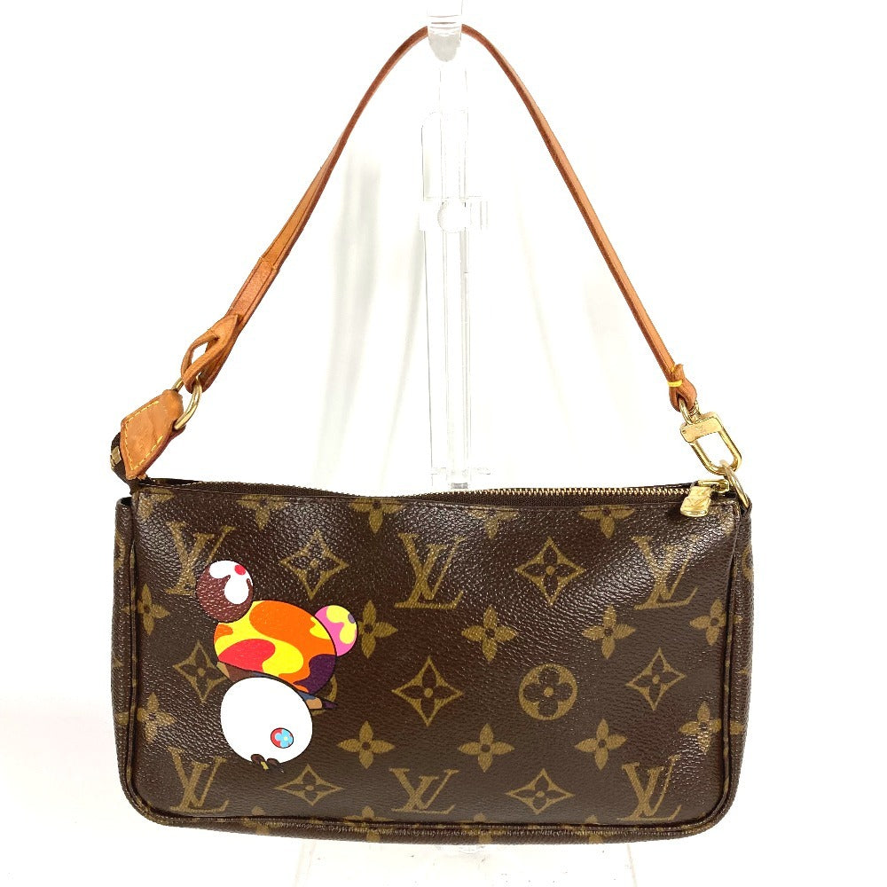 LOUIS VUITTON M51981 Monogram Panda Pochette Accessoires by Takashi Murakami. Accessory pouch, handbag, shoulder bag, Monogram canvas, women's, brown.