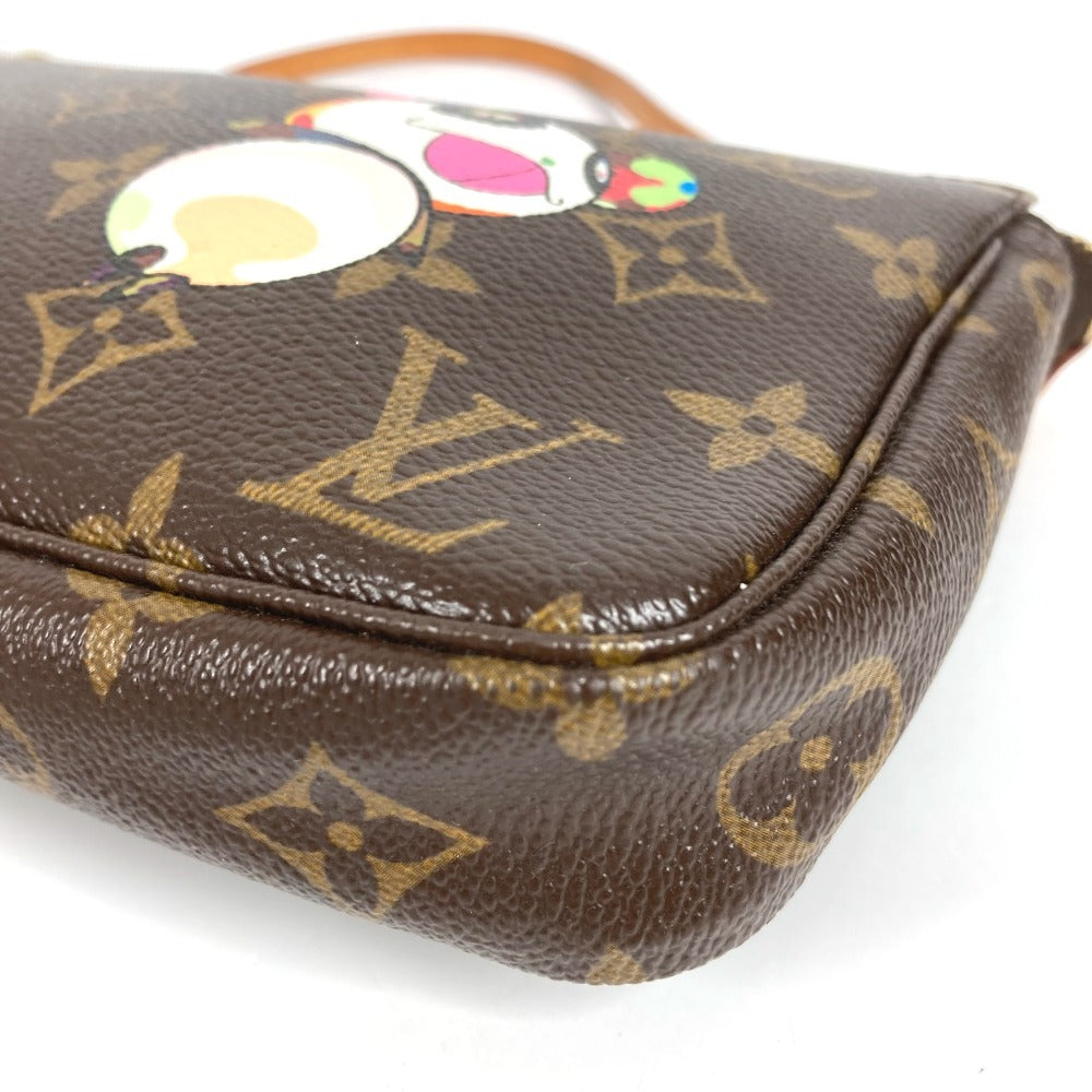 LOUIS VUITTON M51981 Monogram Panda Pochette Accessoires by Takashi Murakami. Accessory pouch, handbag, shoulder bag, Monogram canvas, women's, brown.