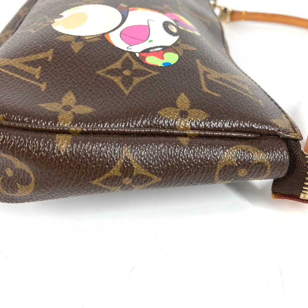 LOUIS VUITTON M51981 Monogram Panda Pochette Accessoires by Takashi Murakami. Accessory pouch, handbag, shoulder bag, Monogram canvas, women's, brown.
